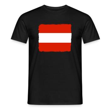 Austria Flag Austria Austrian Flag AT - Men's T-Shirt - black - Front - AI Model Male 178 light (178cm)