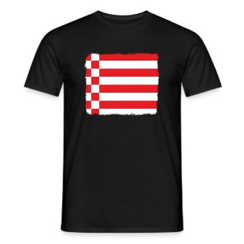 Bremen Flag Bremen Flag - Men's T-Shirt - black - Front - AI Model Male 178 light (178cm)
