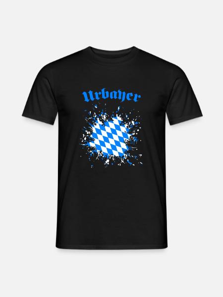 Urbayer, Oberbayern, MInga, Bayer - Männer T-Shirt - Schwarz