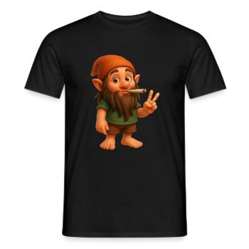 Cooler Kifferzwerg - Cannabis - Marijuana - Weed - Männer T-Shirt - Schwarz - Vorne - AI Model Male 178 light (178cm)
