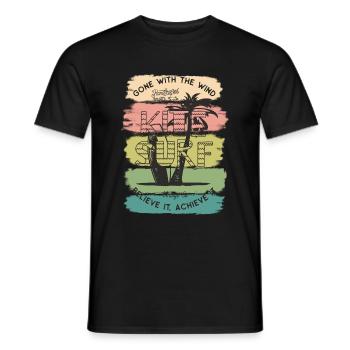 Kiteboard Kiteboard Kitesurf cadeau de Kitesurf - T-shirt homme - noir - Devant - AI Model Male 178 light (178cm)