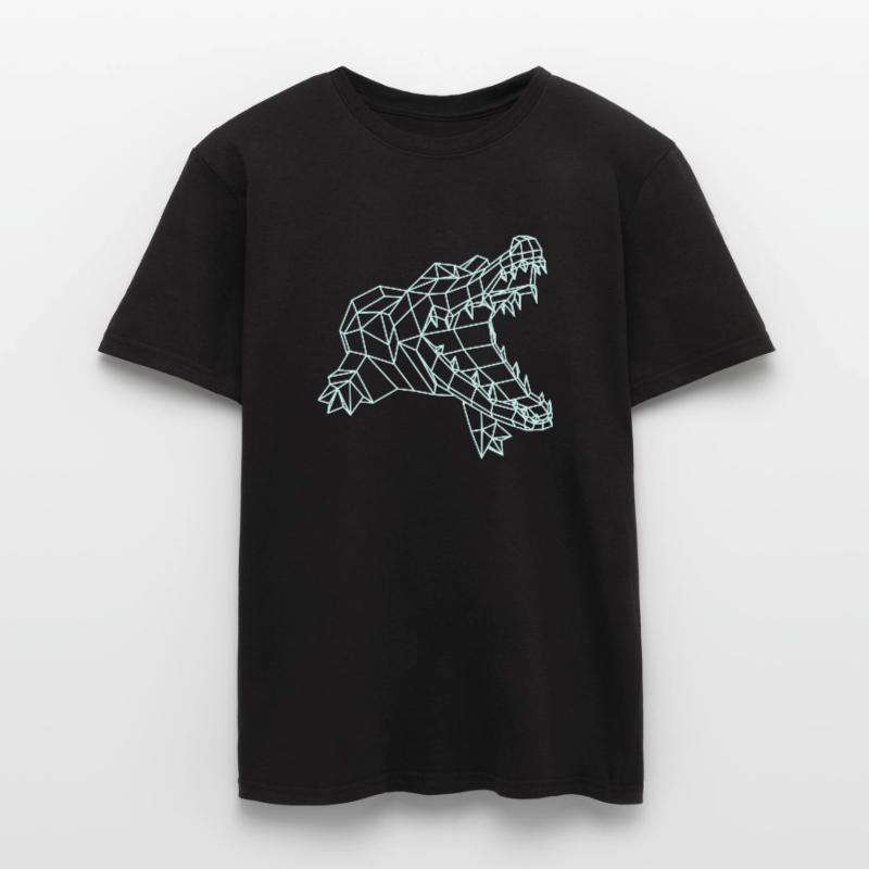 WireFrame graphique de crocodile, conception Paperwolf T-shirt homme