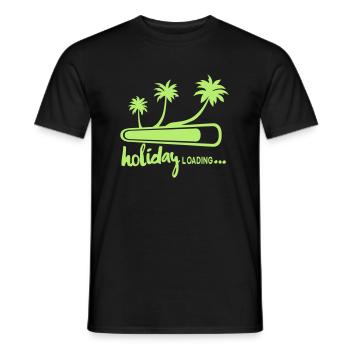 holiday loading citation palmier vacances 5 - T-shirt homme - noir - Devant - AI Model Male 178 light (178cm)