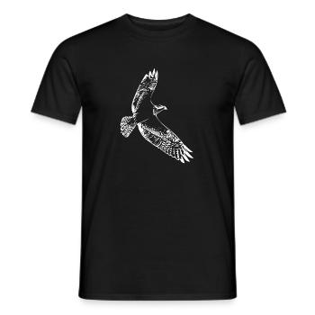 Hawk in flight - Men's T-Shirt - black - Front - AI Model Male 178 light (178cm)