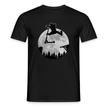 Escooter scooter Stunt Trick Lune - T-shirt homme - noir - Devant - AI Model Male 178 light (178cm)