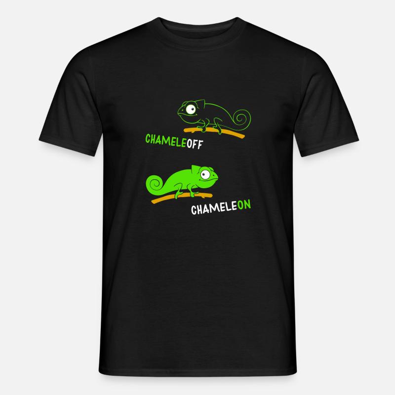 Chamäleon Chameleoff - Männer T-Shirt - Schwarz