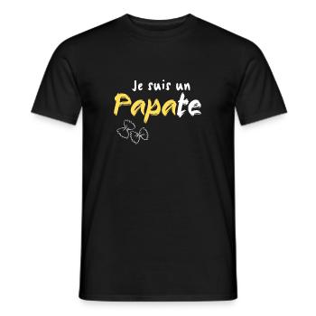 je suis un papate. Cadeau fête des pères - T-shirt homme - noir - Devant - AI Model Male 178 light (178cm)