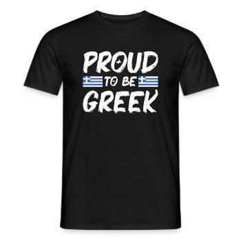 Grèce Drapeau Hellas Athènes Drapeau grec - T-shirt homme - noir - Devant - AI Model Male 178 light (178cm)