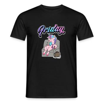 Unicorn Friday weekend - Men's T-Shirt - black - Front - AI Model Male 178 light (178cm)