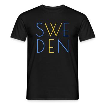Sweden motif - Men's T-Shirt - black - Front - AI Model Male 178 light (178cm)