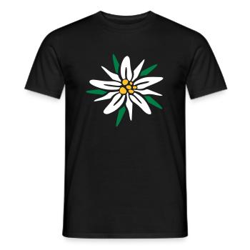 Edelweiss - T-shirt homme - noir - Devant - AI Model Male 178 light (178cm)
