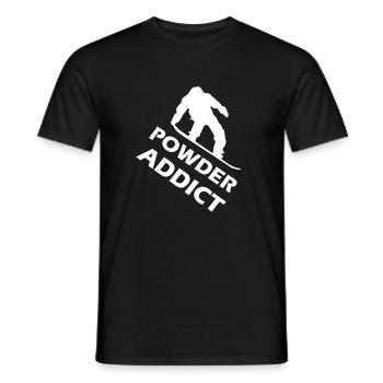 snowboard poudre addict snowboard - T-shirt homme - noir - Devant - AI Model Male 178 light (178cm)