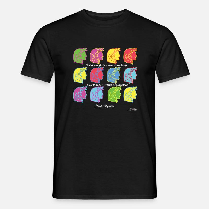 Dante Alighieri nero - T-shirt uomo - nero