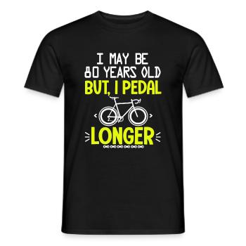 80 years old anniversary cycling 80 th - Men's T-Shirt - black - Front - AI Model Male 178 light (178cm)