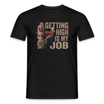 Tronçonneuse Se défoncer est mon travail bûcheron - T-shirt homme - noir - Devant - AI Model Male 178 light (178cm)
