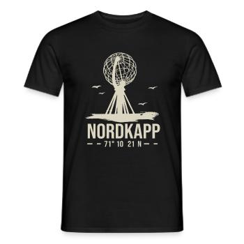 Nordkapp cap nord nordkap norvege - T-shirt homme - noir - Devant - AI Model Male 178 light (178cm)