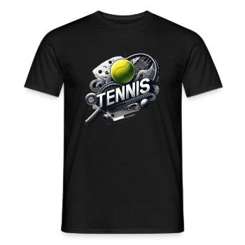 Tennis ist der Sport für Männer und Frauen - Männer T-Shirt - Schwarz - Vorne - AI Model Male 178 light (178cm)