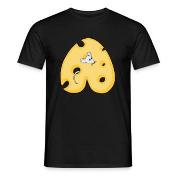 käse a - Männer T-Shirt - Schwarz - Vorne - AI Model Male 178 light (178cm)