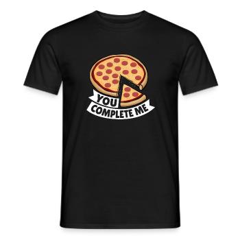 Pizza Partner Freundin Liebe Valentinstag Geschenk - Männer T-Shirt - Schwarz - Vorne - AI Model Male 178 light (178cm)