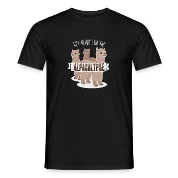 Cool alpagas Apocalypse drôle Fun dire - T-shirt homme - noir - Devant - AI Model Male 178 light (178cm)