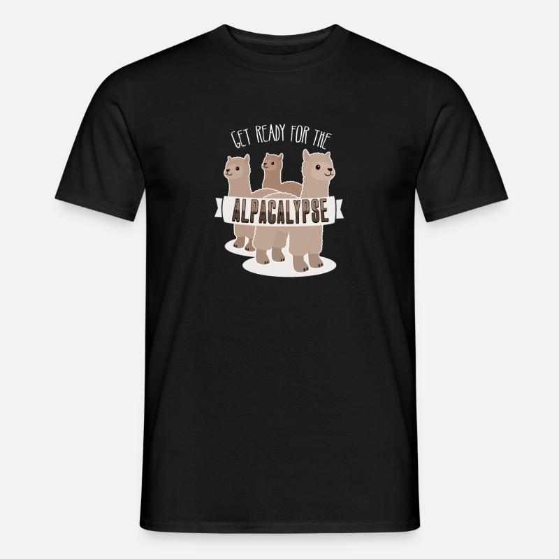 Cool Lama alpaca Apocalypse Funny Fun siger - Mænd T-shirt - sort