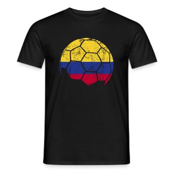 Colombie Ballon de football Football - T-shirt homme - noir - Devant - AI Model Male 178 light (178cm)