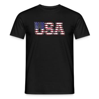 États-Unis États-Unis - T-shirt homme - noir - Devant - AI Model Male 178 light (178cm)