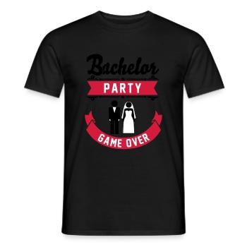 Bachelor Party Game Over - T-shirt homme - noir - Devant - AI Model Male 178 light (178cm)