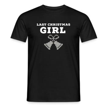 Last Christmas Girl Merry Christmas T-Shirt - Men's T-Shirt - black - Front - AI Model Male 178 light (178cm)
