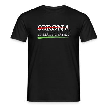 Climate change | Environment, environmental protection, global warming - Men's T-Shirt - black - Front - AI Model Male 178 light (178cm)