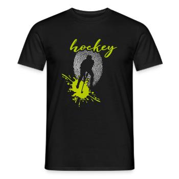 Hockeylegende Feldhockey HockeyDNA Hockeysport - Männer T-Shirt - Schwarz - Vorne - AI Model Male 178 light (178cm)