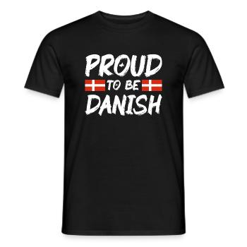 Drapeau du Danemark Scandinavie Drapeau du Danemark Voyage - T-shirt homme - noir - Devant - AI Model Male 178 light (178cm)