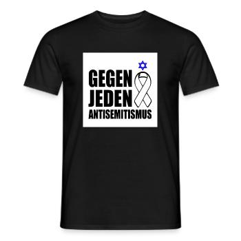 Contre tout antisémitisme - T-shirt homme - noir - Devant - AI Model Male 178 light (178cm)