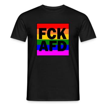 Fck afd - Men's T-Shirt - black - Front - AI Model Male 178 light (178cm)