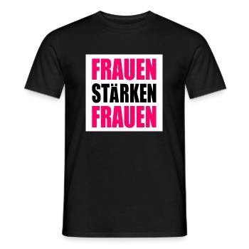 Frauen stärken frauen - Männer T-Shirt - Schwarz - Vorne - AI Model Male 178 light (178cm)