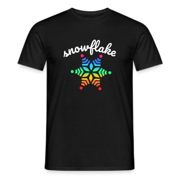 Arc-en-ciel Neige - T-shirt homme - noir - Devant - AI Model Male 178 light (178cm)