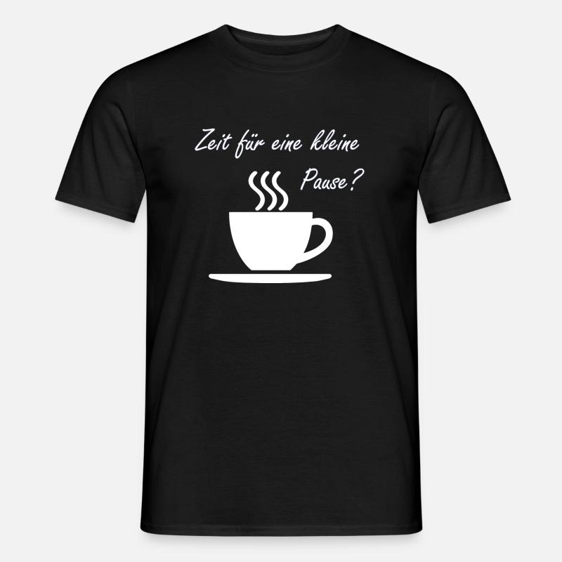 Kaffepause - Teatime - Männer T-Shirt - Schwarz
