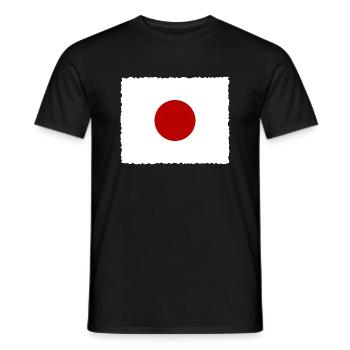 Japan Flagge Used Look Nihon Japanische Fahne - Männer T-Shirt - Schwarz - Vorne - AI Model Male 178 light (178cm)