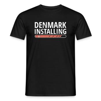 Drapeau du Danemark Drapeau de la Scandinavie Drapeau du Danemark Voyage - T-shirt homme - noir - Devant - AI Model Male 178 light (178cm)