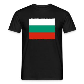 Drapeau Bulgarie Drapeau bulgare Sables d'Or - T-shirt homme - noir - Devant - AI Model Male 178 light (178cm)