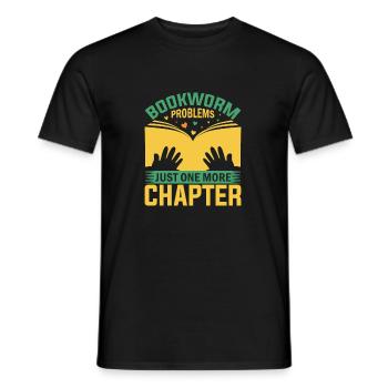 Bookworm Problems - Just One More Chapter - Men's T-Shirt - black - Front - AI Model Male 178 light (178cm)