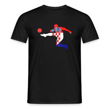 Fußball Bundesliga Sport Kroatien Flagge Spieler - Männer T-Shirt - Schwarz - Vorne - AI Model Male 178 light (178cm)
