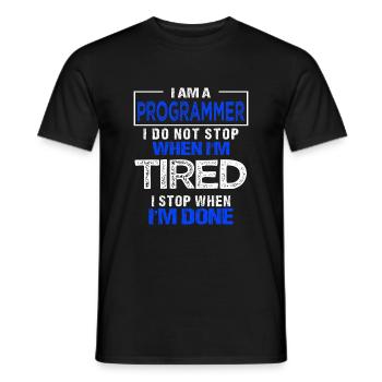Programmer Gift Programmer Developer - Men's T-Shirt - black - Front - AI Model Male 178 light (178cm)