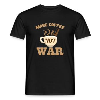 Kaffee Gewehr Frieden Krieg Fun Statement Geschenk - Männer T-Shirt - Schwarz - Vorne - AI Model Male 178 light (178cm)
