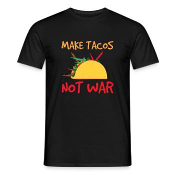 make tacos 01Tacos Gewehr Frieden Krieg Statement - Männer T-Shirt - Schwarz - Vorne - AI Model Male 178 light (178cm)