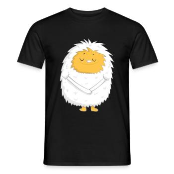 Yeti Winter - Männer T-Shirt - Schwarz - Vorne - AI Model Male 178 light (178cm)