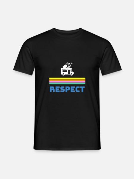Respect the man in the ice cream van - Men's T-Shirt - black