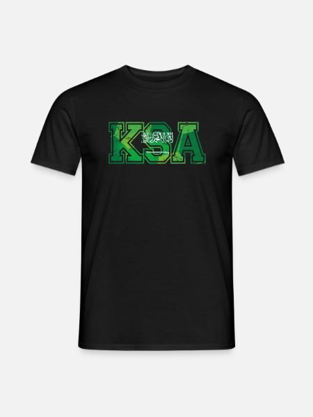 KSA Saudi Arabia - Men's T-Shirt - black