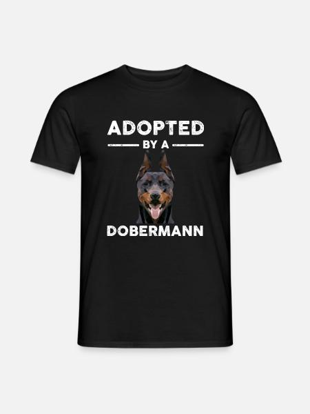 Dobermann Tshirt | Adopted Men Women - Men's T-Shirt - black