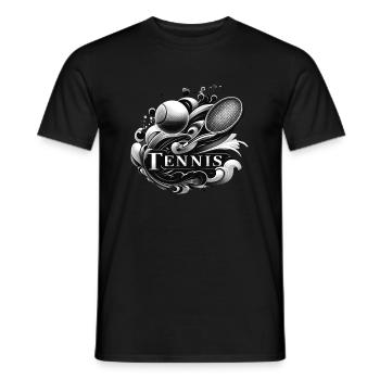 Le tennis est un sport pour les hommes et les femmes - T-shirt homme - noir - Devant - AI Model Male 178 light (178cm)